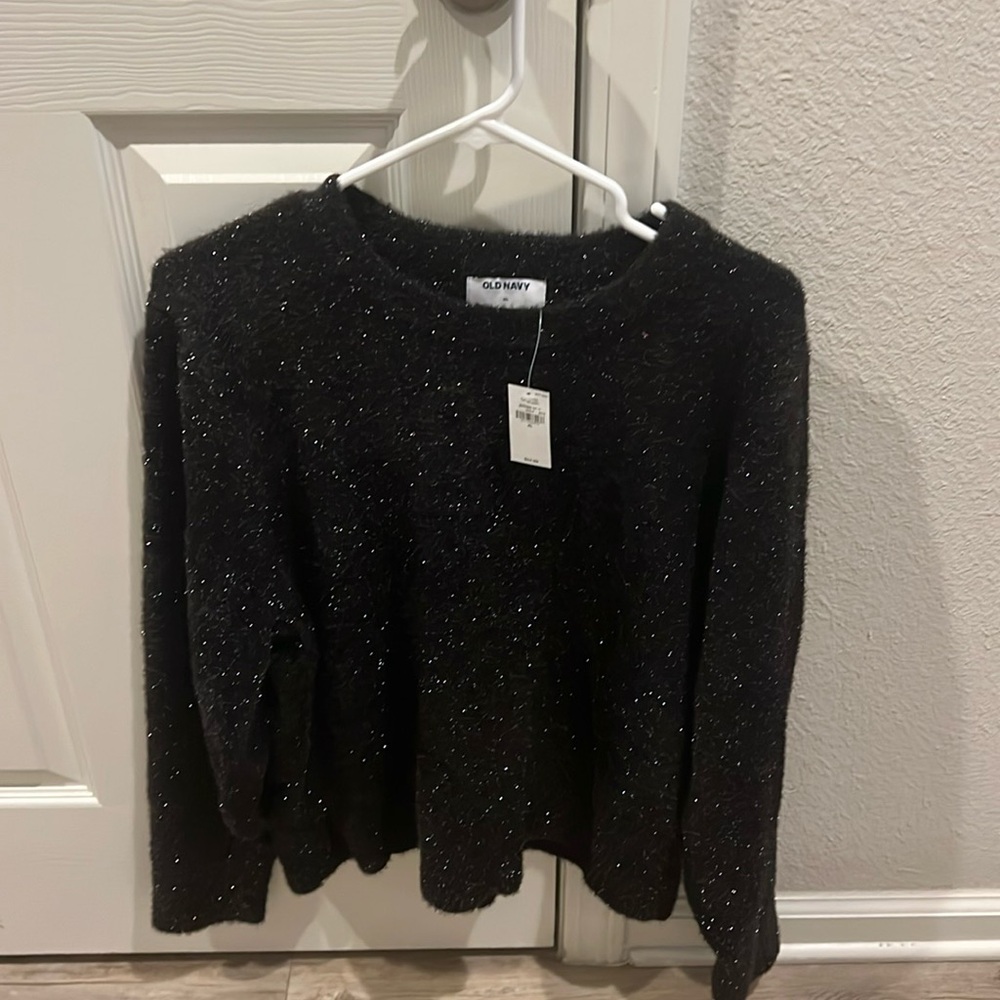 Beautiful, soft, black sparkly sweater from Old Navy.
